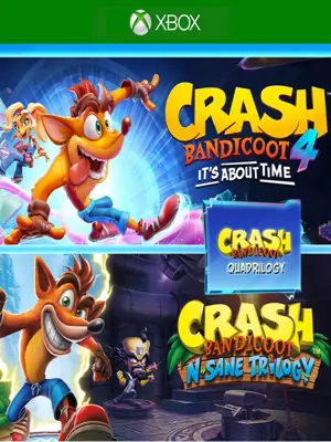 Crash Bandicoot - Quadrilogy PACK 4 juegos en 1 Xbox One series, videojuegos colombia bogota